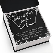 ShineOn Fulfillment Jewelry To My Bold & Brilliant Daughter Custom Name Necklace, Daughter Gift From Dad, Mom, Daughter Jewelry, With Message Card And Gift Box