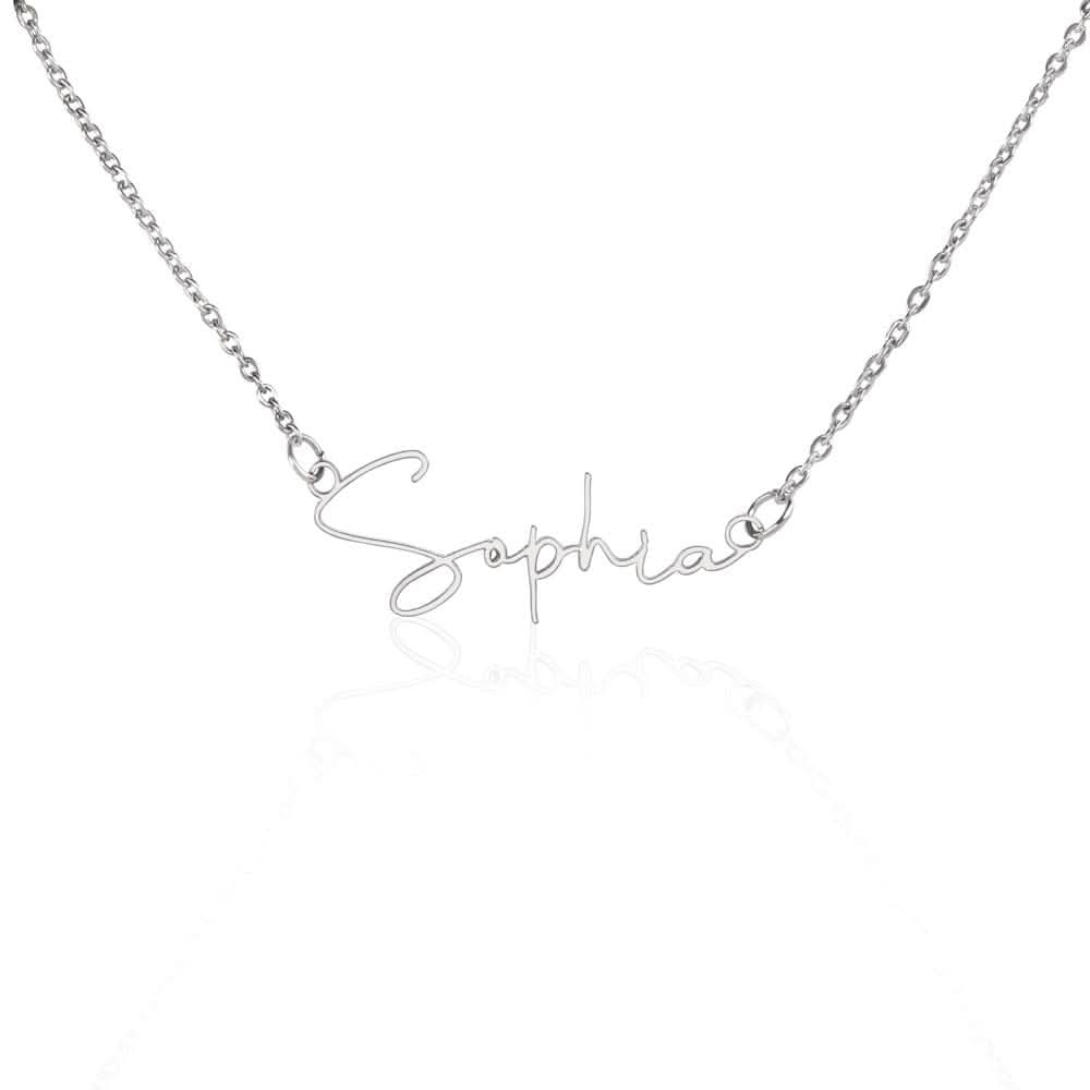 ShineOn Fulfillment Jewelry To My Badass Daughter Custom Name Necklace, Daughter Gift From Dad, Mom, Daughter Jewelry, With Message Card And Gift Box