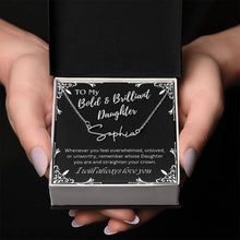ShineOn Fulfillment Jewelry To My Bold & Brilliant Daughter Custom Name Necklace, Daughter Gift From Dad, Mom, Daughter Jewelry, With Message Card And Gift Box