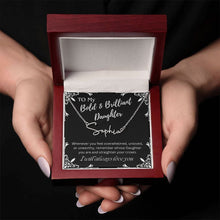 ShineOn Fulfillment Jewelry To My Bold & Brilliant Daughter Custom Name Necklace, Daughter Gift From Dad, Mom, Daughter Jewelry, With Message Card And Gift Box