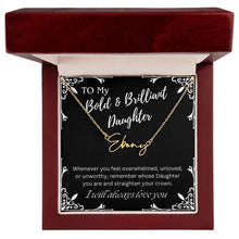 ShineOn Fulfillment Jewelry To My Bold & Brilliant Daughter Custom Name Necklace, Daughter Gift From Dad, Mom, Daughter Jewelry, With Message Card And Gift Box