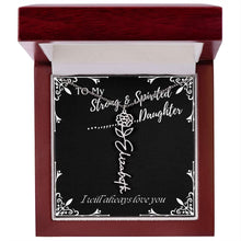 ShineOn Fulfillment Jewelry To My Strong & Spirited Daughter Custom Name Necklace, Daughter Gift From Dad, Mom, Daughter Jewelry, With Message Card And Gift Box