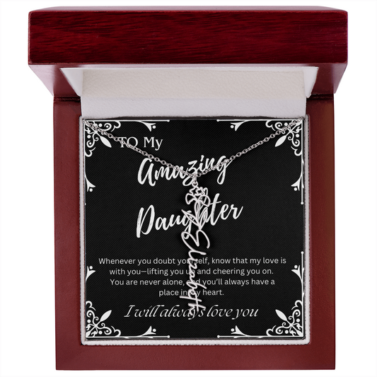To My Amazing Daughter Custom Name Necklace