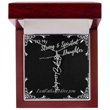 ShineOn Fulfillment Jewelry To My Strong & Spirited Daughter Custom Name Necklace, Daughter Gift From Dad, Mom, Daughter Jewelry, With Message Card And Gift Box