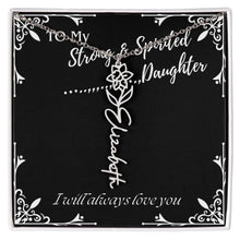 ShineOn Fulfillment Jewelry To My Strong & Spirited Daughter Custom Name Necklace, Daughter Gift From Dad, Mom, Daughter Jewelry, With Message Card And Gift Box