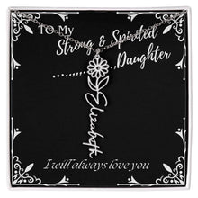 ShineOn Fulfillment Jewelry To My Strong & Spirited Daughter Custom Name Necklace, Daughter Gift From Dad, Mom, Daughter Jewelry, With Message Card And Gift Box