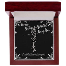 ShineOn Fulfillment Jewelry To My Strong & Spirited Daughter Custom Name Necklace, Daughter Gift From Dad, Mom, Daughter Jewelry, With Message Card And Gift Box
