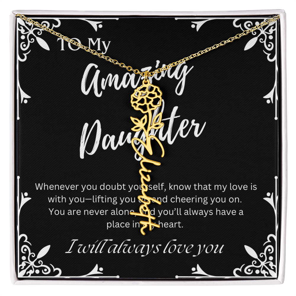 To My Amazing Daughter Custom Name Necklace