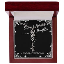 ShineOn Fulfillment Jewelry To My Strong & Spirited Daughter Custom Name Necklace, Daughter Gift From Dad, Mom, Daughter Jewelry, With Message Card And Gift Box