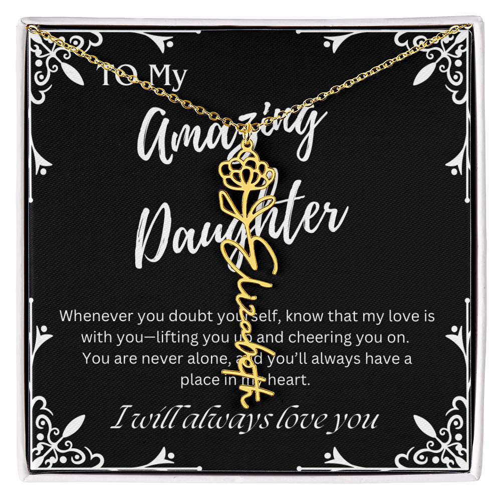 To My Amazing Daughter Custom Name Necklace