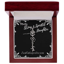 ShineOn Fulfillment Jewelry To My Strong & Spirited Daughter Custom Name Necklace, Daughter Gift From Dad, Mom, Daughter Jewelry, With Message Card And Gift Box