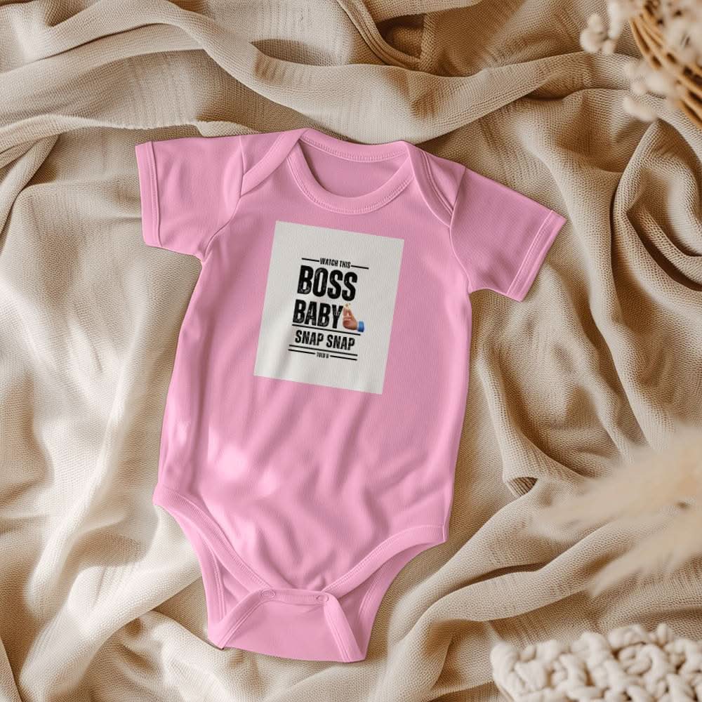 ShineOn Fulfillment Baby & Child BOSS BABY/ WATCH THIS / SNAP SNAP BLACK LETTER