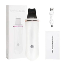 4348 WC VIP Beauty BH090-White Ultrasonic Electric Skin Scrubber Blackhead Removal