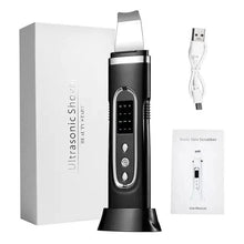 4348 WC VIP Beauty Black-gift box Ultrasonic Electric Skin Scrubber Blackhead Removal