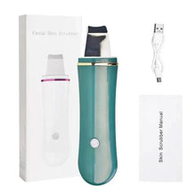 4348 WC VIP Beauty BH090-Green Ultrasonic Electric Skin Scrubber Blackhead Removal
